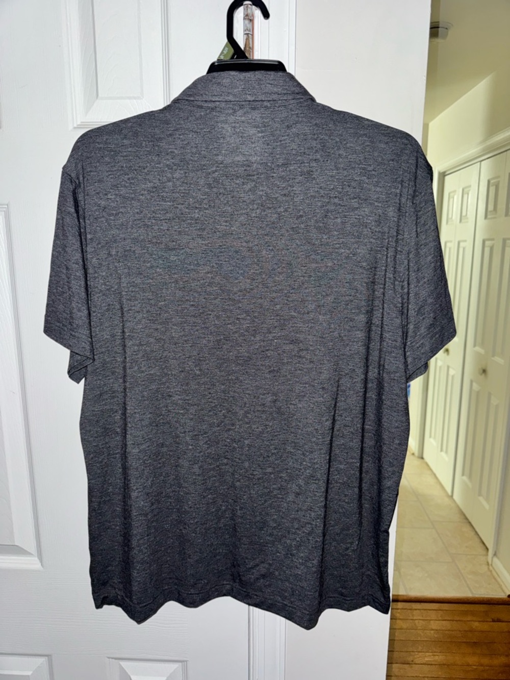 George Men's Performance Polo Shirt XL NWT Charcoal Gray Chest Stripe Golf Activ - Picture 7 of 9